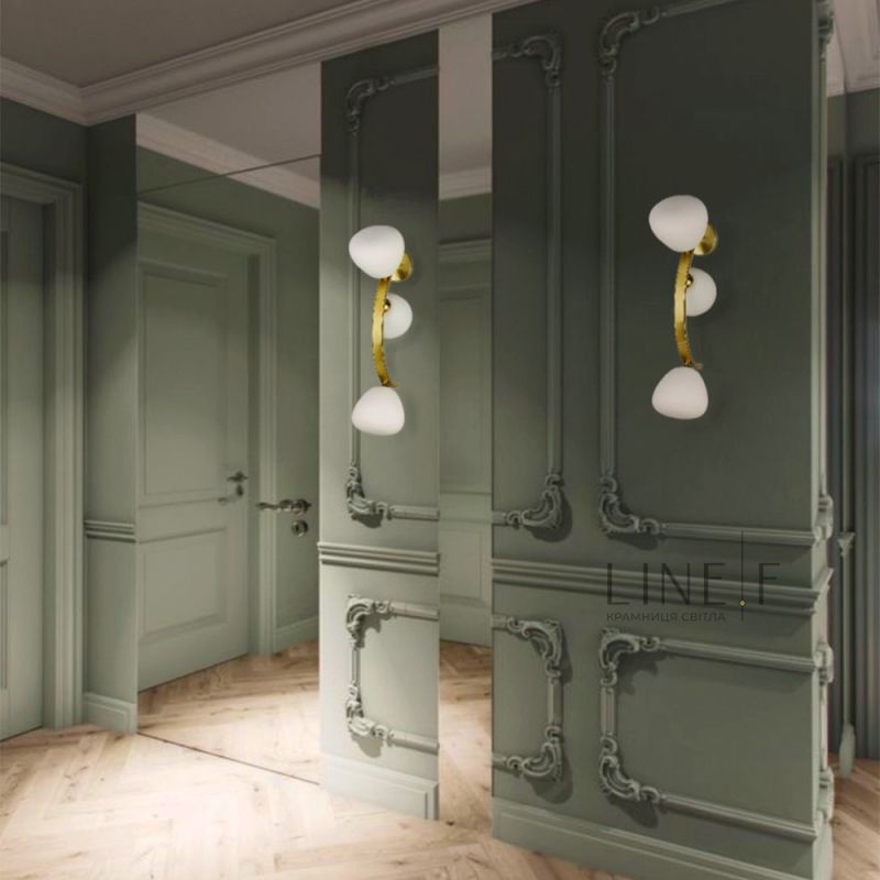 Вражаючий стіновий світильник MODERN FLORAL ARCH на 3 плафони