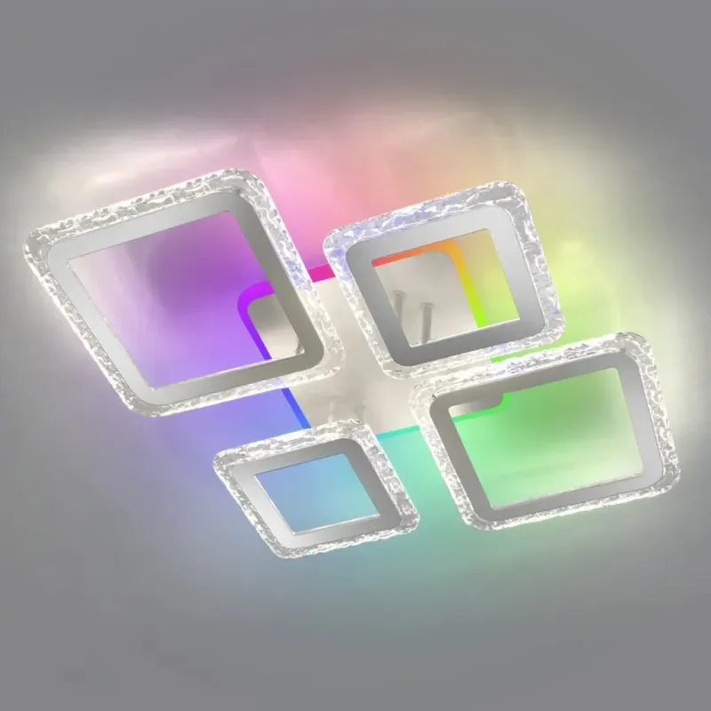 Люстра світлодіодна з пультом та додатком для телефону OVAL ICE RGB 75W