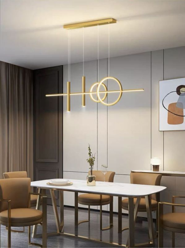 Видовжена бронзова люстра Spiry led tubus lamp із 2-ма спотами