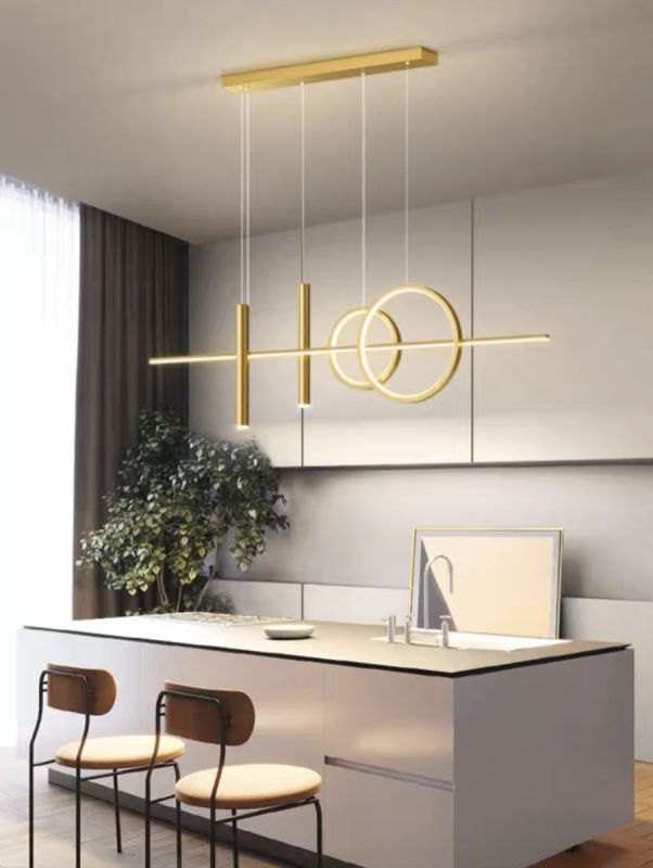 Видовжена бронзова люстра Spiry led tubus lamp із 2-ма спотами