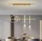 Видовжена бронзова люстра Spiry led tubus lamp із 2-ма спотами