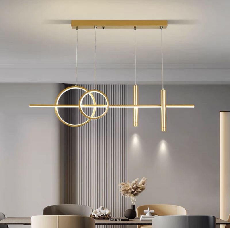 Видовжена бронзова люстра Spiry led tubus lamp із 2-ма спотами