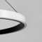 LED люстра підвісна в кільцевому чорному корпусі Ø 50 см