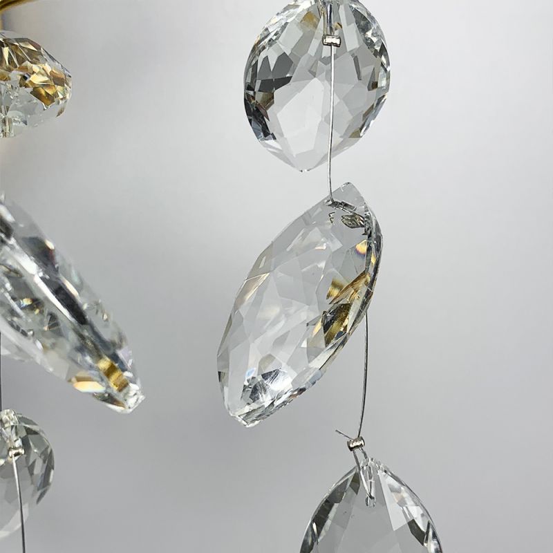 Вишукане золоте бра DIAMINA з кришталевим камінням