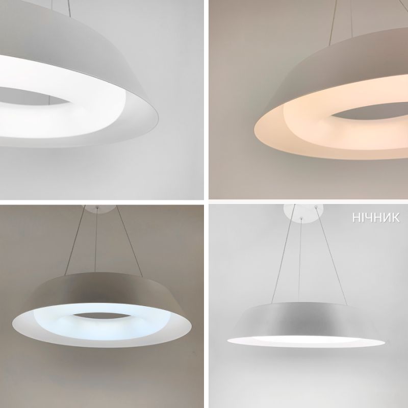 LED світильник підвісний круглий в білому корпусі