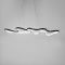 Ефектна видовжена чорна люстра у корпусі 98х31 см