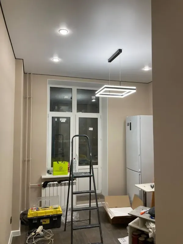 Люстра підвісна чорна світлодіодна з пультом STELLA 100W BLACK