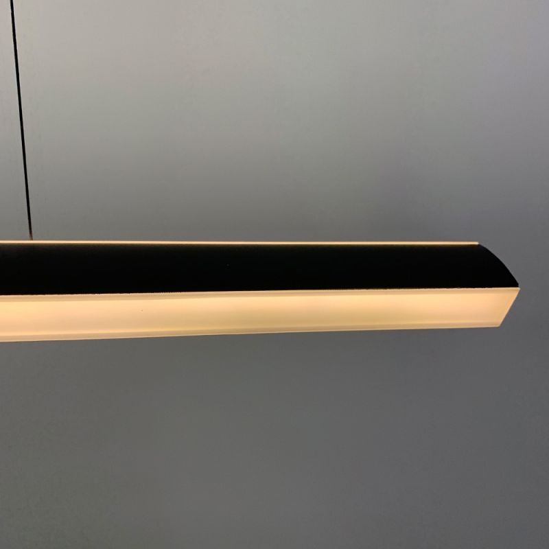 Лінійний чорний LED світильник з двостороннім світлом