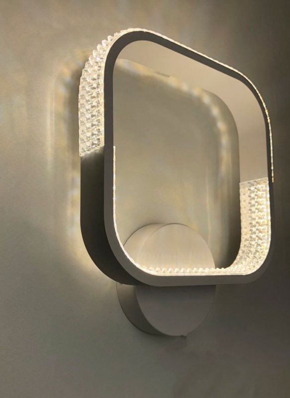 Світлодіодний настінний світильник - бра AKRILIKA SQUARE 22W 1S білий