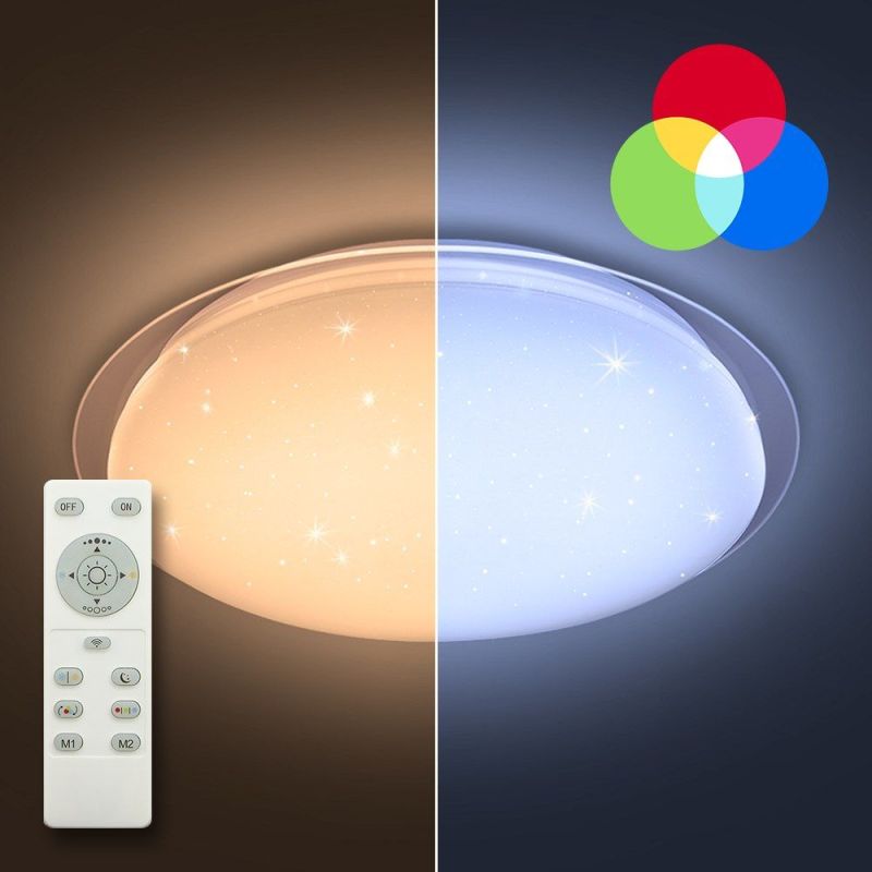 RGB смарт світильник з пультом SATURN 76 W Ø 53 см