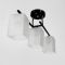 Прямокутний плафонний світильник на 3 лампи в чорному корпусі 47х15 см