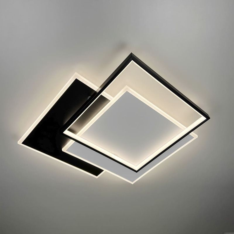 LED-світильник у чорно-білому корпусі 65х60 см