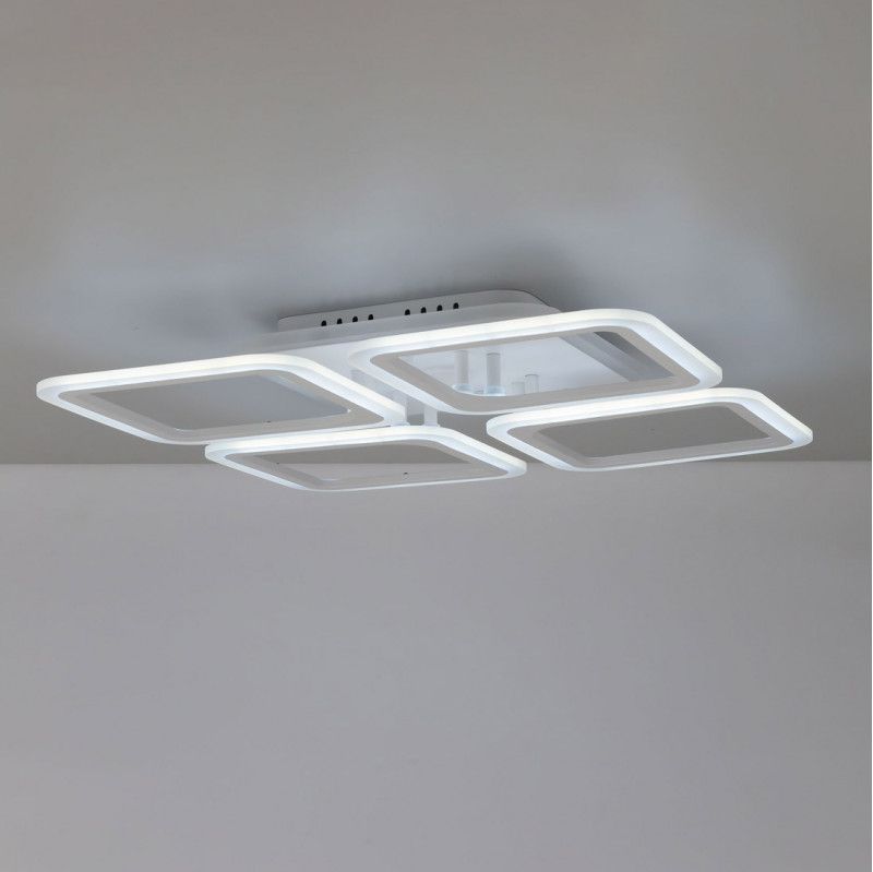 Люстра світлодіодна з пультом та додатком для телефону Room RGB 70W 4S біла