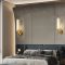 Латунне бра із мармуровим плафоном 44 см