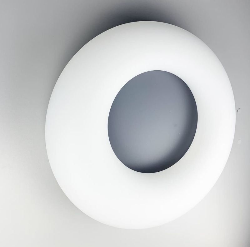 Стельова LED люстра із сірою серединою Ø 47 см