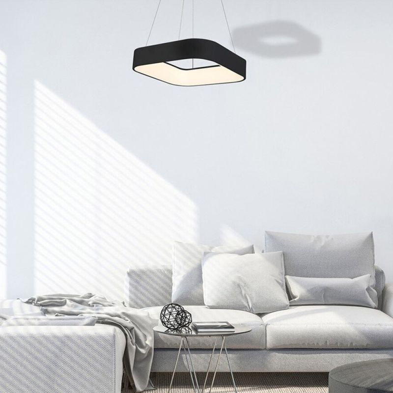 LED світильник підвісний квадрат Solvent  в чорному корпусі