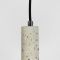 Підвіс Terrazzo Cylinder Long із білим бетонним плафоном 30х4 см 