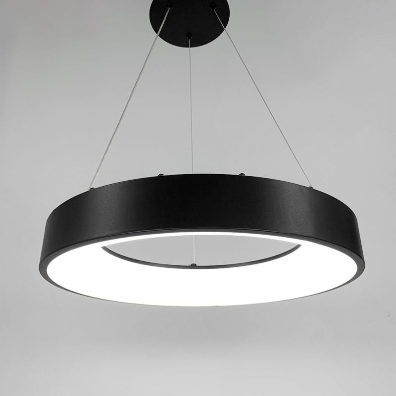 LED світильник підвісний у чорному корпусі