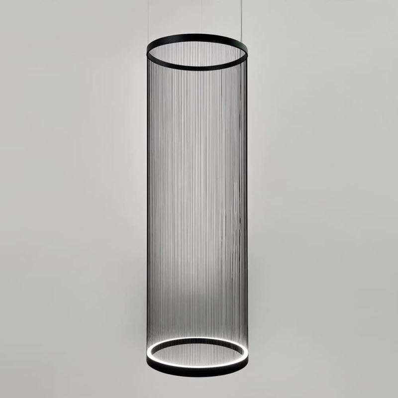 Мінімалістичний світильник у чорному корпусі Ø37х113 см