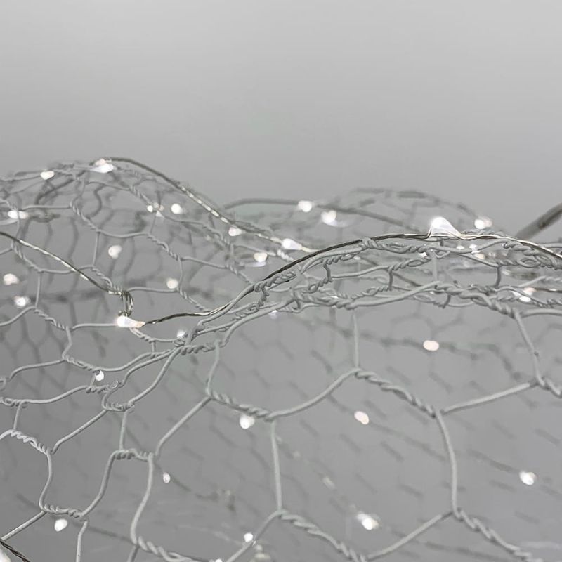 Декоративна люстра-хмаринка LED CLOUD у білому корпусі 80х45 см