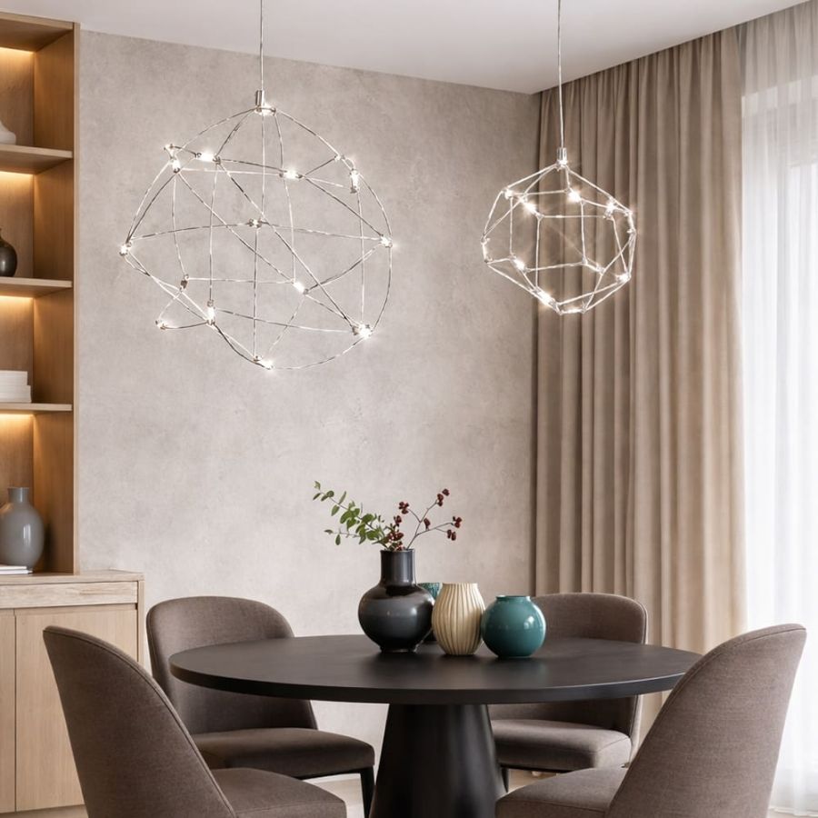 Led-світильник із підвісною каркасною конструкцією Ø35х50 см 