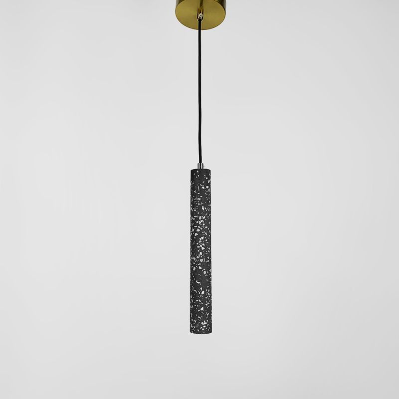 Підвіс Terrazzo Cylinder Long із сірим бетонним плафоном 30х4 см 