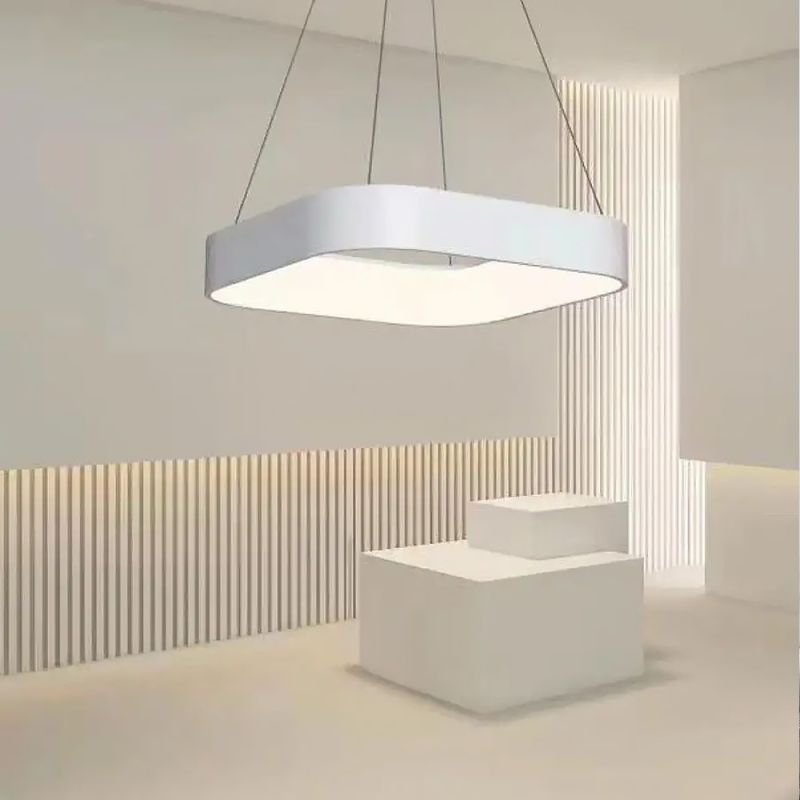 LED світильник підвісний квадрат Solvent  в білому корпусі
