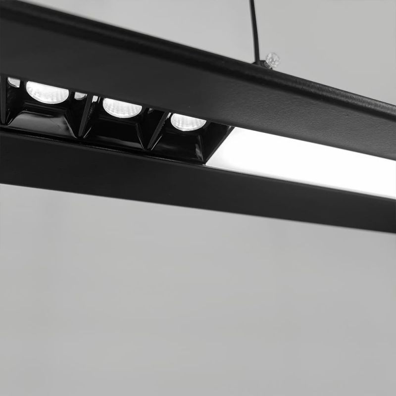 Лінійний LED світильник у чорному корпусі 120 см