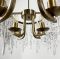 Видовжена дизайнерська люстра із скляними пластинами
