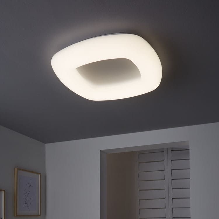 Стельовий LED світильник Schuller із основою coffee 47×47 см