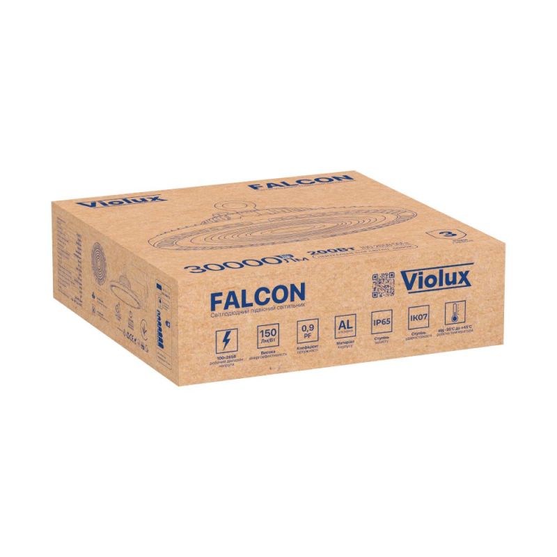 Світильник підвісний ДСП FALCON 200W 30000Lm 5000К ІР65 для загального освітлення