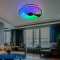 Музична світлодіодна люстра з пультом та мобільним додатком+ блютузом RGB 60W