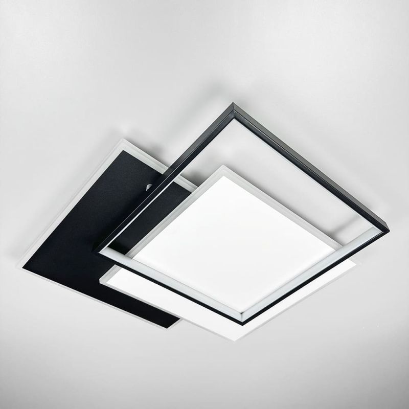 LED-світильник у чорно-білому корпусі 65х60 см