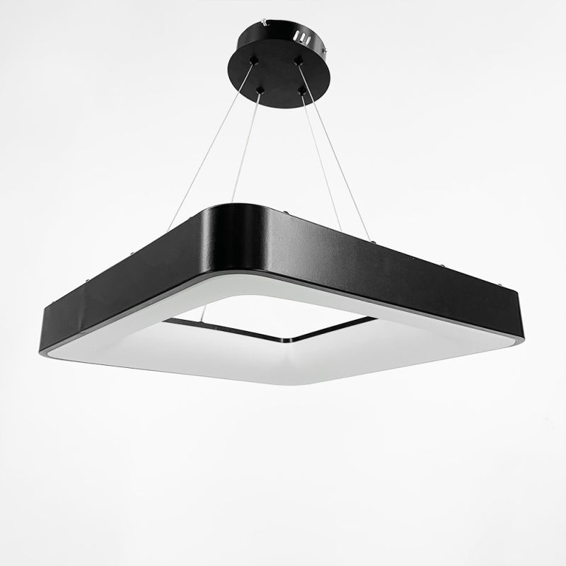 LED світильник підвісний квадрат Solvent  в чорному корпусі