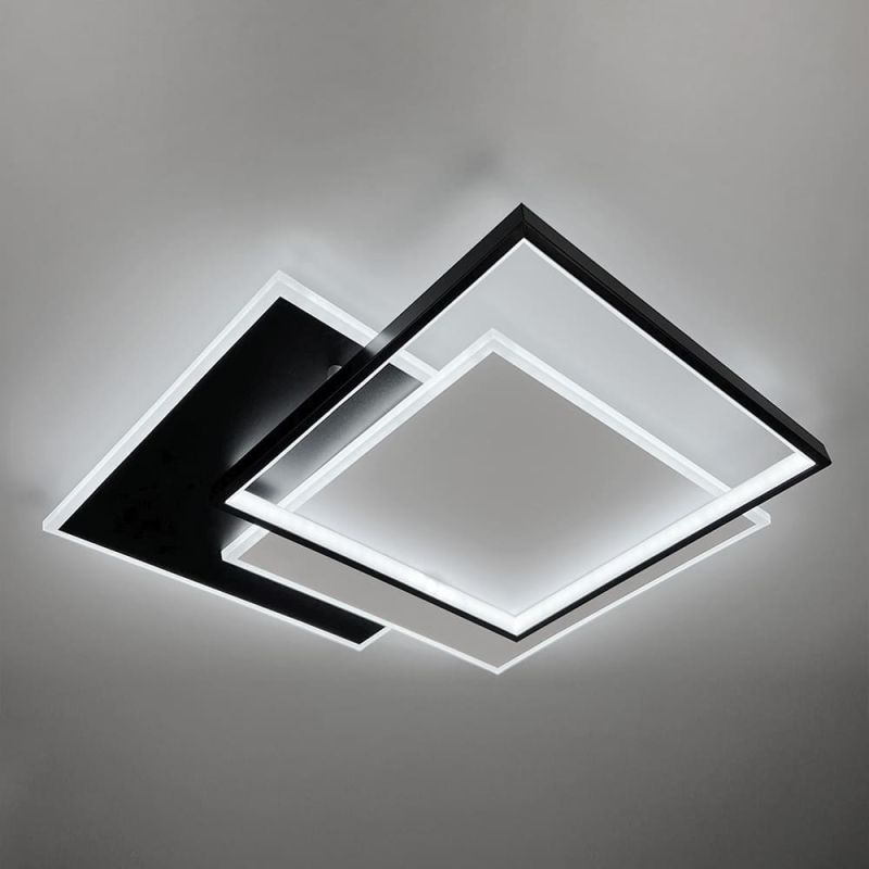 LED-світильник у чорно-білому корпусі 65х60 см