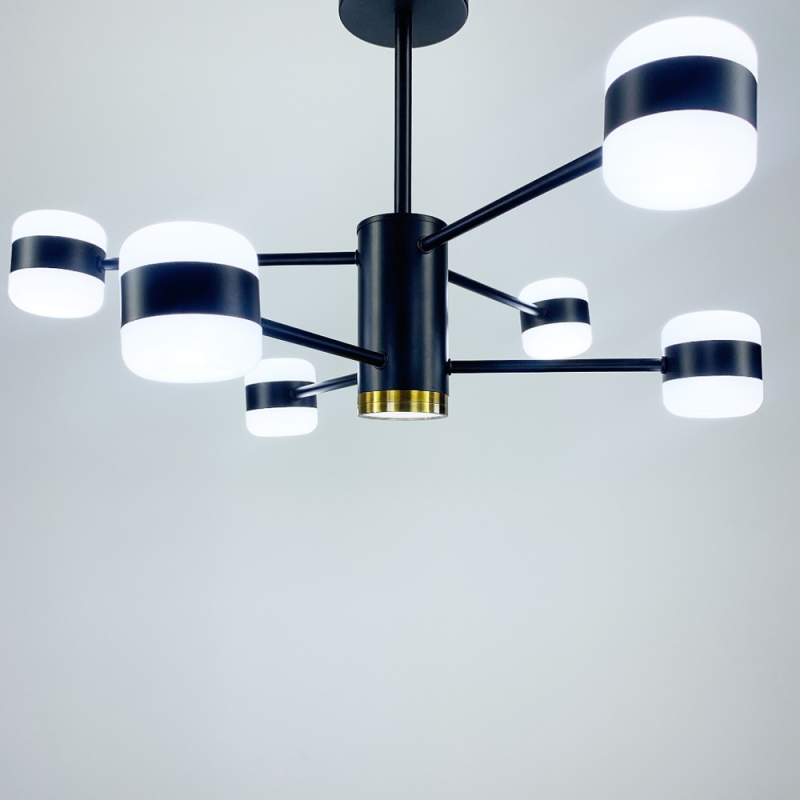 Дизайнерська LED люстра в чорному кольорі