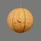 Підвісний білий світильник куля із рисового паперу з жовтими волокнами Ø40 см