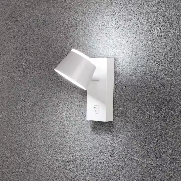 LED настінний світильник CROCUS-R 8W 4200K IP20 білий з вимикачем на корпусі
