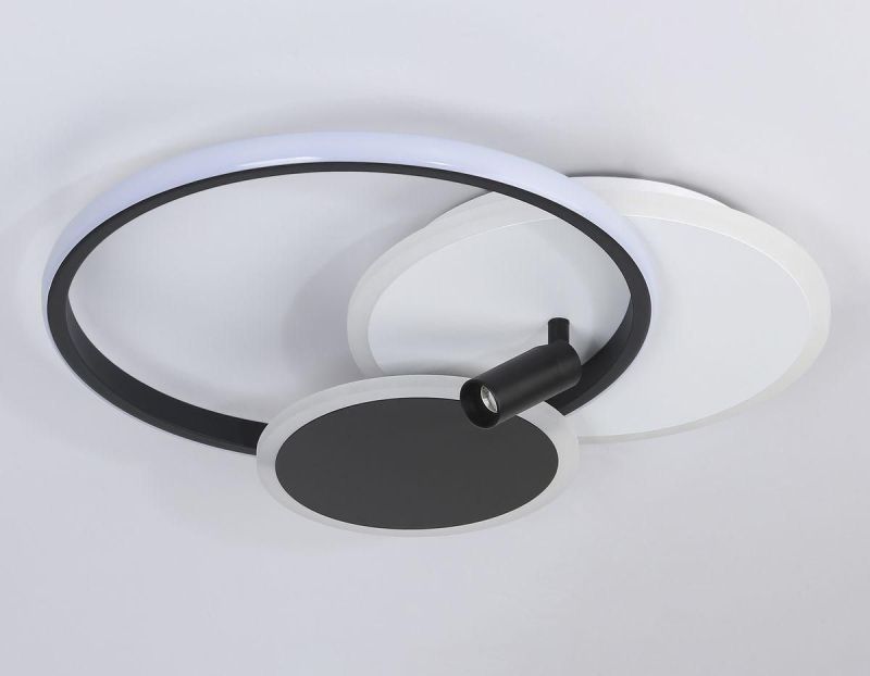 Смарт світильник світлодіодний ECLIPSE 75W 3R білий+чорний круги