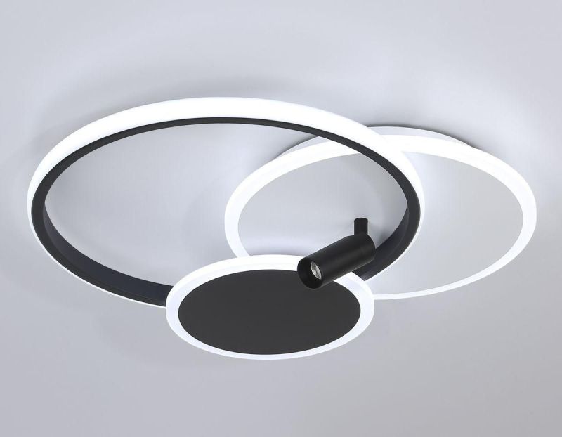 Смарт світильник світлодіодний ECLIPSE 75W 3R білий+чорний круги