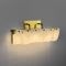 Видовжене латунне Led бра з скляними пластинами 37х18х14 см