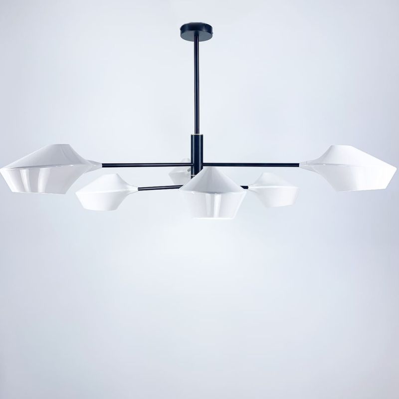 Стельова люстра Lumina Deco у чорному каркасі