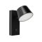 LED настінний світильник CROCUS-R 8W 4200K IP20 чорний з вимикачем на корпусі