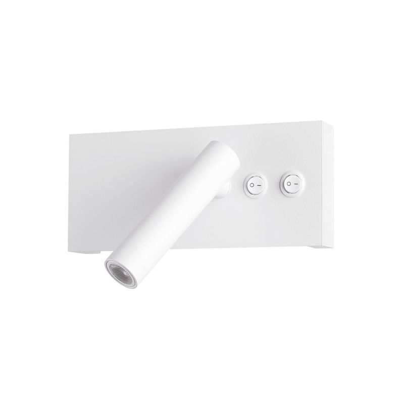 LED настінний світильник BITRIX-W 10W 4200K Ø 18*14 см білий з вимикачем на корпусі