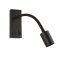 LED настінний світильник SNAKE USB+TYPE-C 5W 4200K IP20 чорний з вимикачем на корпусі