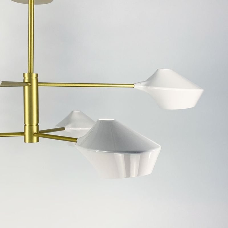 Стельова люстра Lumina Deco у золотому каркасі
