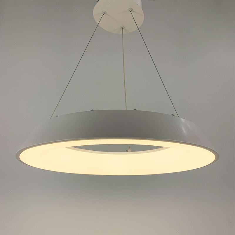 LED світильник круглий підвісний у білому корпусі