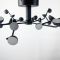 Стельова люстра на 24 плафони чорного кольору 