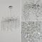 Срібна підвісна люстра з прозорим кришталем форми маркіз Ø60 см