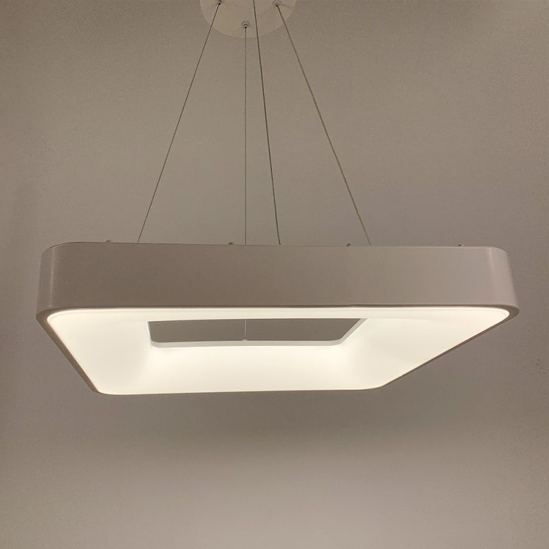 LED світильник підвісний квадрат Solvent  в білому корпусі